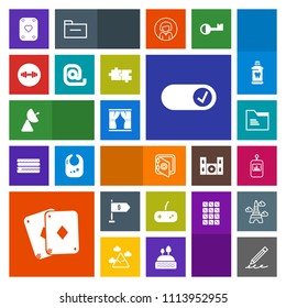 Modern, simple, colorful vector icon set with safe, care, mail, fitness, button, pen, poker, radio, joystick, office, bank, file, clean, message, antenna, curtain, play, folder, , tv, game, home icons
