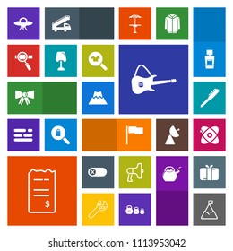 Modern, simple, colorful vector icon set with spaceship, crater, cosmos, bill, space, suit, turn, financial, technology, nature, universe, star, white, musical, sign, astronomy, finance, bow icons