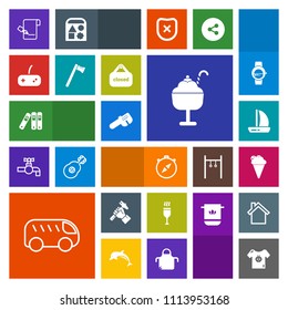 Modern, simple, colorful vector icon set with office, repair, south, clothes, industry, glass, dessert, left, construction, food, bus, boat, game, red, document, helmet, ice, kid, foreman, list icons