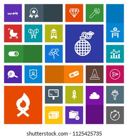 Modern, simple, colorful vector icon set with , space, web, ufo, fire, email, banner, road, delivery, communication, east, graph, stroller, technology, north, message, truck, hot, bomb, launch icons