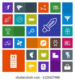 Modern, simple, colorful vector icon set with package, paperclip, online, dentistry, foot, medieval, weapon, dentist, medical, newborn, sky, call, drill, box, agenda, knight, calendar, wildlife icons