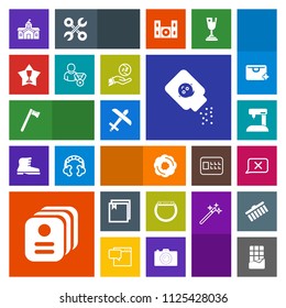 Modern, simple, colorful vector icon set with powder, wrench, closed, plane, tool, card, sew, government, dessert, time, building, achievement, bottle, equipment, city, white, baby, id, flight icons