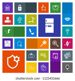 Modern, simple, colorful vector icon set with search, cart, contact, travel, holiday, refrigerator, arrow, fridge, supermarket, ladle, utensil, dentist, sign, social, person, boat, dentistry icons
