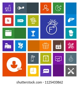 Modern, simple, colorful vector icon set with communication, fashion, gift, temperature, oar, cocktail, boat, satellite, sea, internet, house, light, scale, avatar, water, global, sign, ocean icons