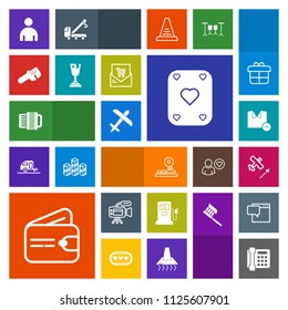 Modern, simple, colorful vector icon set with male, game, gas, finance, station, gasoline, bill, man, cash, microphone, technology, white, music, clothes, receipt, achievement, award, lens, fuel icons
