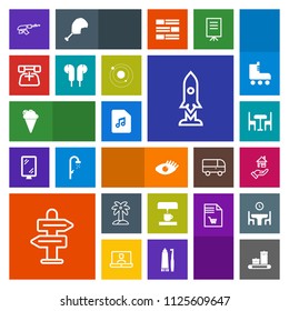 Modern, simple, colorful vector icon set with army, bag, ice, arrow, beautiful, note, machine, face, beauty, furniture, kitchen, gun, tropical, music, estate, table, chair, direction, spaceship icons