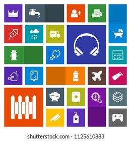 Modern, simple, colorful vector icon set with coffee, day, rain, event, chemical, audio, hydrant, meal, poker, wall, science, timetable, play, music, barrier, modern, holiday, king, background icons