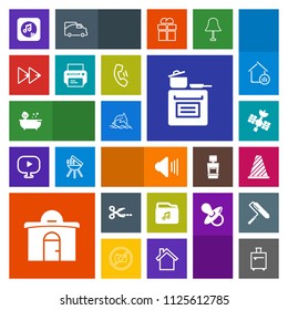 Modern, simple, colorful vector icon set with trip, rewind, cooking, shower, real, sound, street, suitcase, animal, background, dolphin, travel, modern, food, kid, nature, road, child, building icons