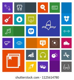 Modern, simple, colorful vector icon set with file, sound, car, industry, music, sport, map, equipment, eye, avatar, white, web, toy, guitar, machinery, position, destination, eyeglasses, travel icons