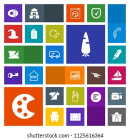 Modern, simple, colorful vector icon set with travel, chart, kitchen, firework, real, screen, work, clothing, clothes, estate, rescue, event, art, boat, vegetable, ship, celebration, medical icons