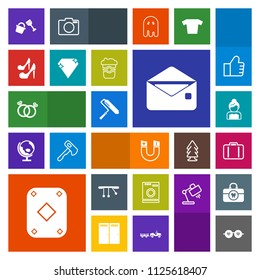 Modern, simple, colorful vector icon set with pendulum, roller, tool, high, love, paint, airport, field, magnetic, pole, science, message, hippie, poker, fashion, baggage, brush, wedding, female icons