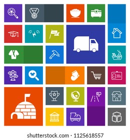 Modern, simple, colorful vector icon set with sign, award, world, ship, identification, clothes, college, sea, war, military, square, find, delivery, success, id, planet, shovel, document, house icons