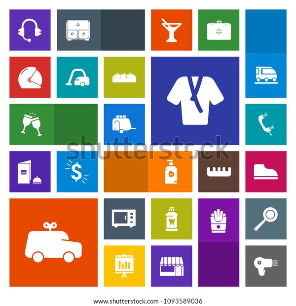 Modern Simple Colorful Vector Icon Set Stock Vector Royalty Free
