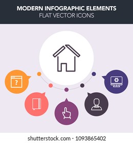 Modern, simple, colorful vector infographic background with setting, paper, finger, person, real, residential, technology, text, male, social, object, construction, web, background, business icons