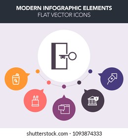 Modern, simple, colorful vector infographic background with ice, light, party, background, concept, juice, arrow, speech, holiday, celebration, event, cocktail, bank, white, firework, financial icons