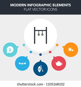 Modern, simple, colorful vector infographic background with river, star, beverage, background, kayaking, ringing, communication, phone, training, exercise, drink, support, breakfast, hot, party icons