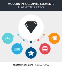 Modern, simple, colorful vector infographic background with transparent, hanger, coat, measurement, jewel, water, wardrobe, tool, abstract, gem, cloakroom, shop, vehicle, travel, road, crystal icons