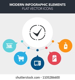 Modern, simple, colorful vector infographic background with correct, buy, sign, pepper, choice, retail, sale, food, spice, beautiful, soap, seasoning, cart, shop, ingredient, check, yes, vote icons