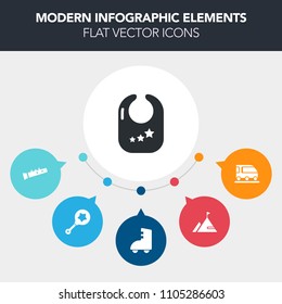 Modern, simple, colorful vector infographic background with sport, van, rock, musical, graphic, kid, transport, travel, tram, harp, vehicle, art, transportation, nature, car, bus, newborn, shake icons