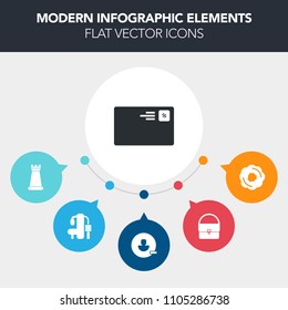 Modern, simple, colorful vector infographic background with knight, communication, doughnut, email, cupcake, web, accessory, cake, remove, sport, fitness, weight, message, cookie, bakery, game icons