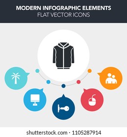 Modern, simple, colorful vector infographic background with security, business, clothes, communication, device, , white, equipment, fashion, silhouette, object, body, people, screen, unlock, man icons