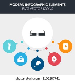 Modern, simple, colorful vector infographic background with chicken, travel, internet, food, touch, animal, modern, technology, meat, screen, sport, clothes, beauty, gambling, play, sign, bird icons