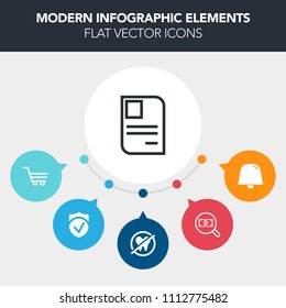 Modern, simple, colorful vector infographic background with retail, sign, concept, document, dentist, personal, care, button, male, check, refreshment, id, identification, dentistry, store, shop icons