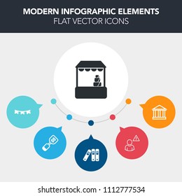 Modern, simple, colorful vector infographic background with flag, social, greek, internet, celebration, event, folder, cart, tool, online, background, equipment, blue, happy, europe, supermarket icons