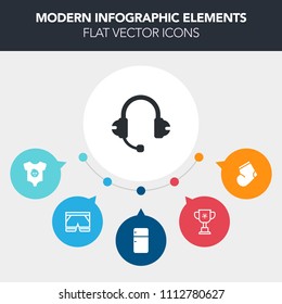 Modern, simple, colorful vector infographic background with cute, kid, shorts, wear, speaker, sock, competition, baby, gray, music, winner, victory, newborn, sport, boy, child, winter, fridge icons