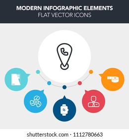 Modern, simple, colorful vector infographic background with fan, electric, sticky, cooling, mobile, ventilation, people, job, roll, device, tape, paper, recruitment, touch, ventilator, work, man icons