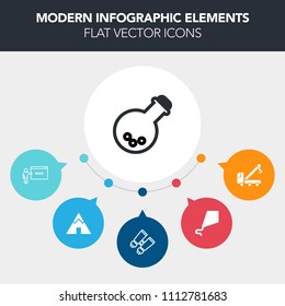 Modern, simple, colorful vector infographic background with truck, dental, equipment, joy, go, science, internet, sky, happy, transportation, auto, outdoor, medicine, kite, travel, lab, kid, web icons