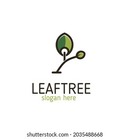 logotipo de concepto simple moderno, letra Y y vector de hoja verde,
