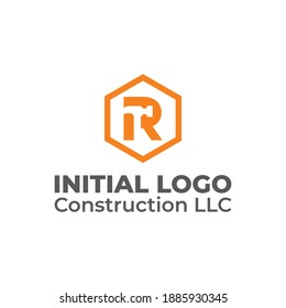 logotipo de las iniciales de una empresa de construcción moderna y sencilla