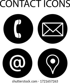 modern, simple contact vector icons design.