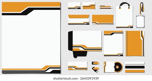 modern and simple corporate brand identity set with editable vector file