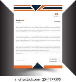 Modern simple corporate business and professional Letterhead Design Template, company, office letterhead template design, business official newsletter abstract vector design.  