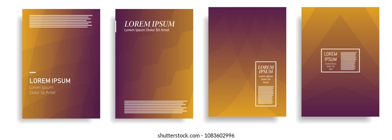 modern simple cover design with geometric shape colorful halftone gradient