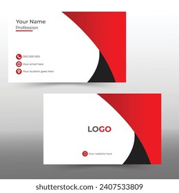 Modern simple, Creative And Clean Business Card Design Template design with image space,Personal Visiting Card.