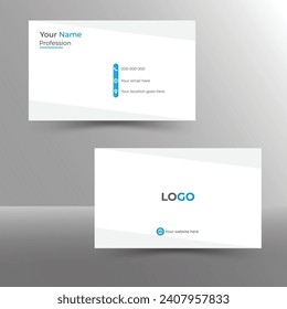 Moderno diseño de plantillas de diseño de tarjetas de visita creativas y limpias con espacio de imagen, tarjeta de visita personal.