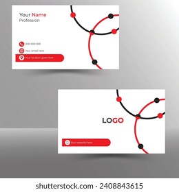 Modernes, einfaches, kreatives und sauberes Design von Visitenkarten-Vorlagen mit Bildraum, persönliche Visiting Card.