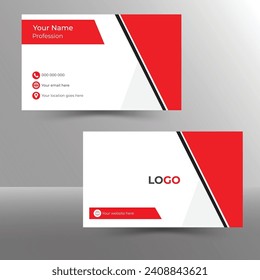 Modernes, einfaches, kreatives und sauberes Design von Visitenkarten-Vorlagen mit Bildraum, persönliche Visiting Card.