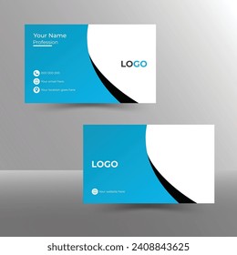Moderno diseño de plantillas de diseño de tarjetas de visita creativas y limpias con espacio de imagen, tarjeta de visita personal.