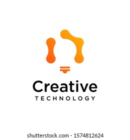 Modern simple Creative Idea Tech logo design,Idea Tech logo