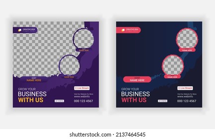 modern simple creative social media post for marketing agency.