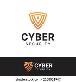 Modern Simple Cyber Security Logo Vector Stock Vector (Royalty Free ...