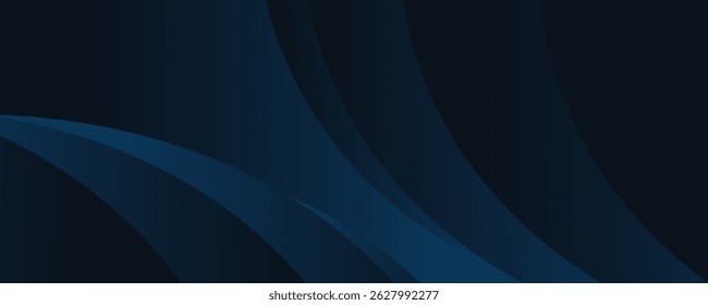 Modern simple dark blue and black abstract background for wide banner. Luxury dark green background.