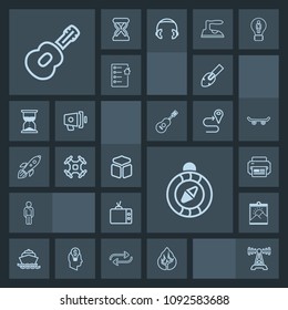 Modern, simple, dark vector icon set with boy, station, nature, control, white, male, direction, printer, environment, east, compass, man, television, frame, musical, blank, aerial, helicopter icons