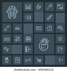 Modern, Simple, Dark Vector Icon Set With Sea, Job, Usb, White, Egyptian, War, Food, Business, Seafood, Document, Culture, Door, Retail, Egypt, Thermometer, Hammer, Analysis, Computer, Shop, Saw Icons