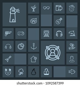 Modern, simple, dark vector icon set with protection, human, chart, avatar, light, open, science, helm, musical, sea, instrument, marketing, string, customer, owner, unlock, concept, house, pole icons