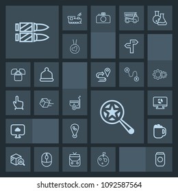 Modern, simple, dark vector icon set with military, trend, snorkel, template, shipping, cloud, metal, mug, bullet, statistic, business, planet, report, way, map, find, moon, space, horizontal icons